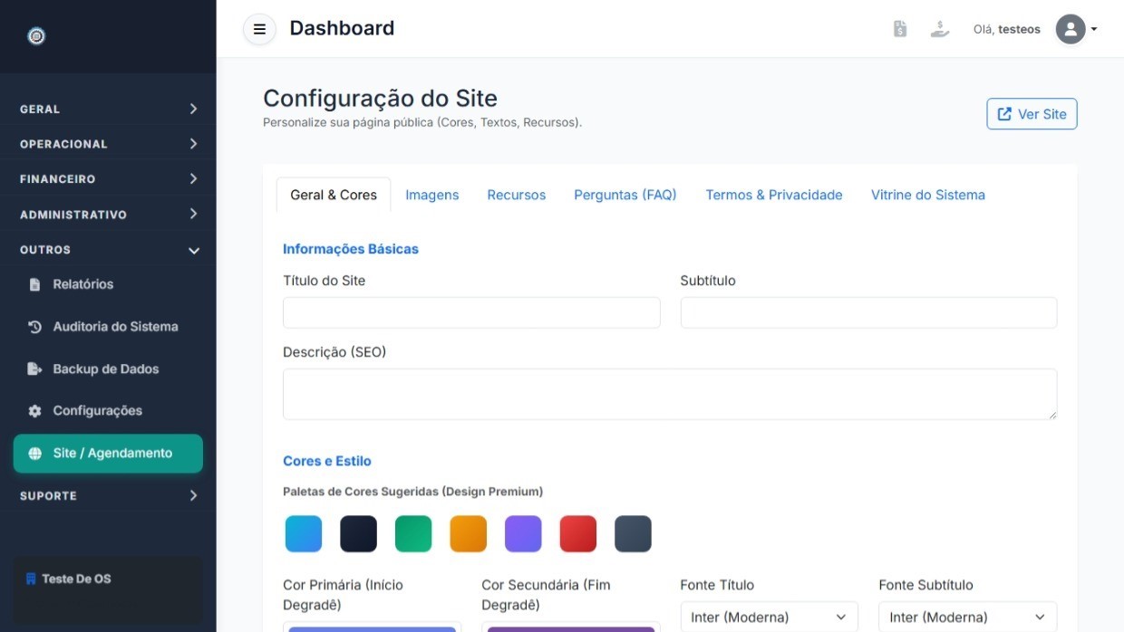 Site da sua oficina