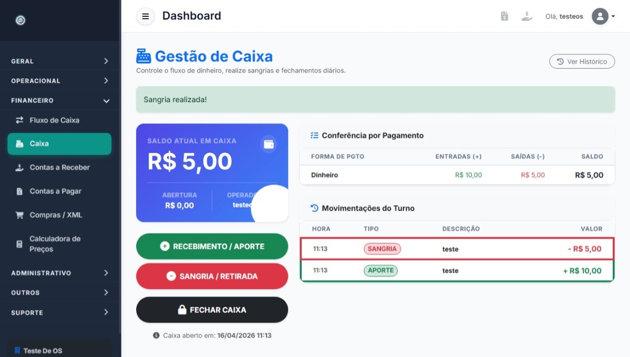 Gestão de caixa